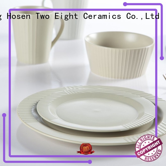 Two Eight ceramic dinner plates for business for hotel