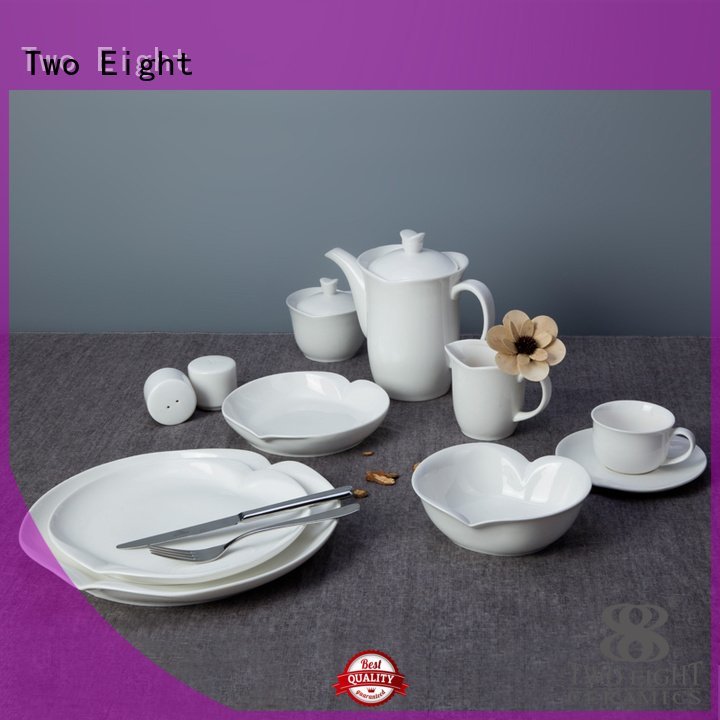 smoothly white dinner sets Two Eight white porcelain tableware