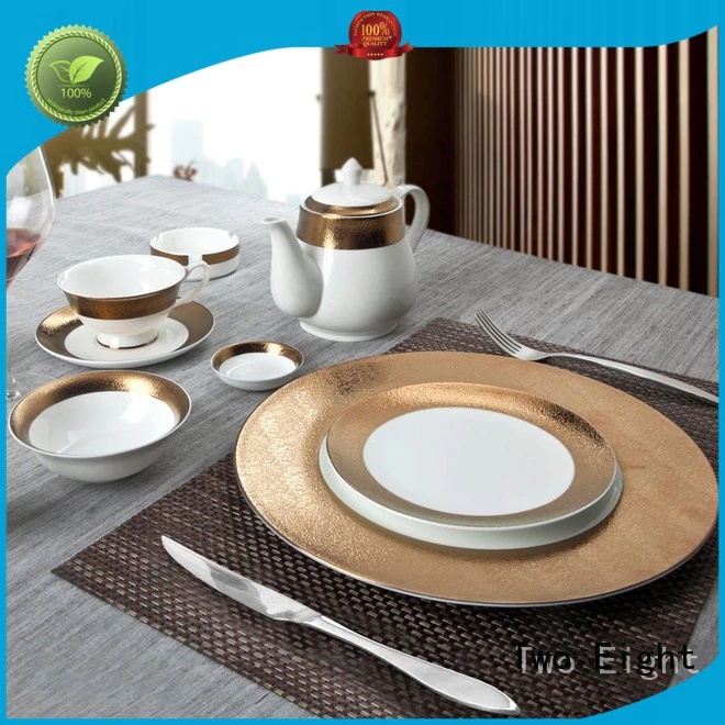 Two Eight grey fine china dinnerware factory price for restaurant