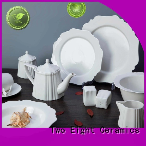 Two Eight white restaurant dishes manufacturers for hotel