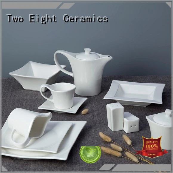 Two Eight round restaurant style dinner plates directly sale for dinning room