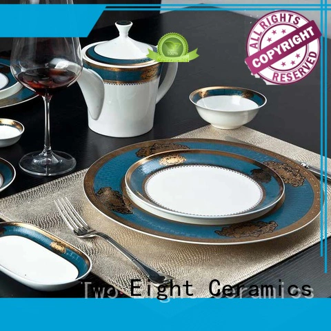 fine white porcelain dinnerware round fresh Two Eight Brand