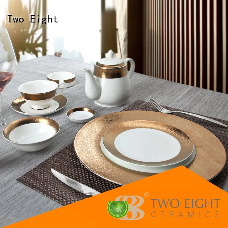 Hot fine china tea sets golden Two Eight Brand
