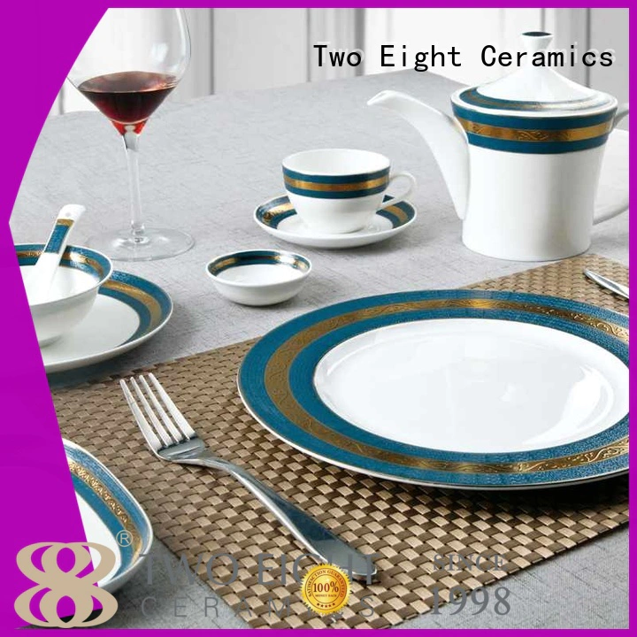 Two Eight fine bone china england factory for restaurant