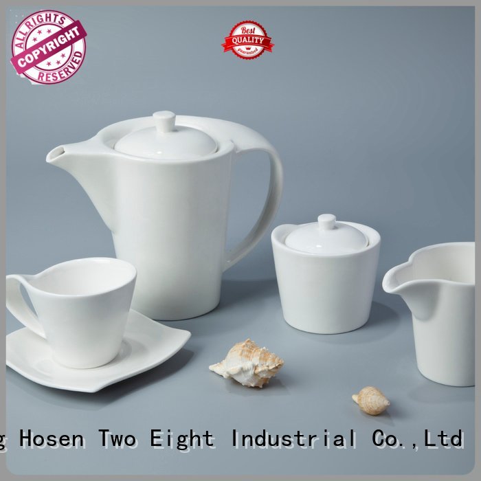 Two Eight white porcelain tableware irregular color german