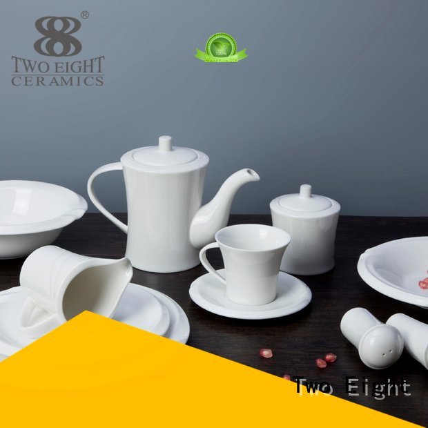 white porcelain tableware square smoothly white dinner sets Two Eight Warranty