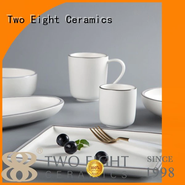 Two Eight solid french porcelain dinnerware sets manufacturer for hotel
