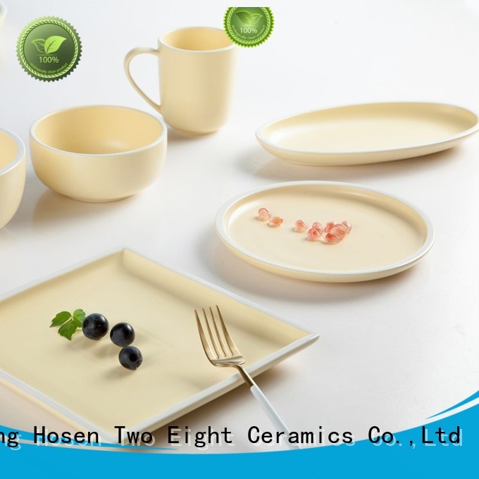 Two Eight smooth restaurant grade plates from China for home
