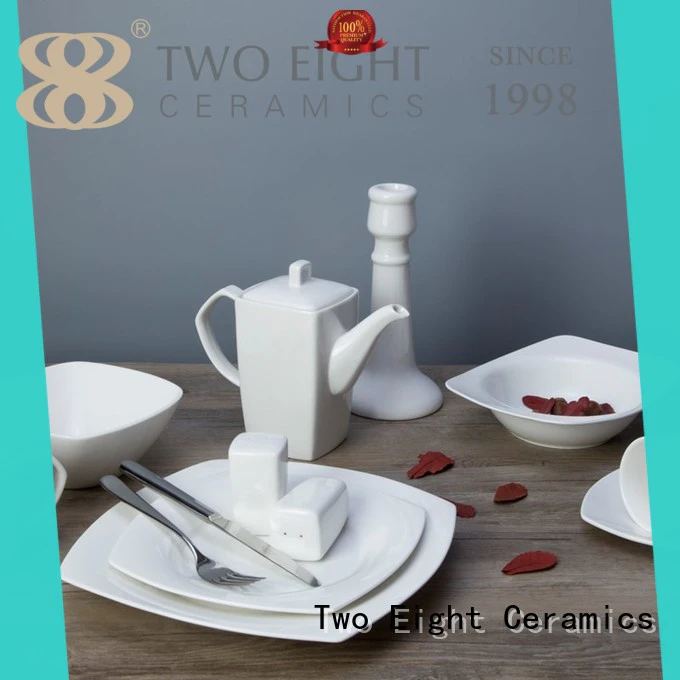 Two Eight french style white porcelain dinner plates directly sale for dinning room