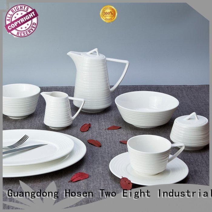 Two Eight white porcelain tableware restaurant plate color