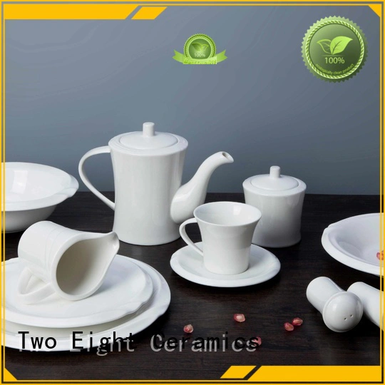 Two Eight durable restaurant quality plates from China for dinner