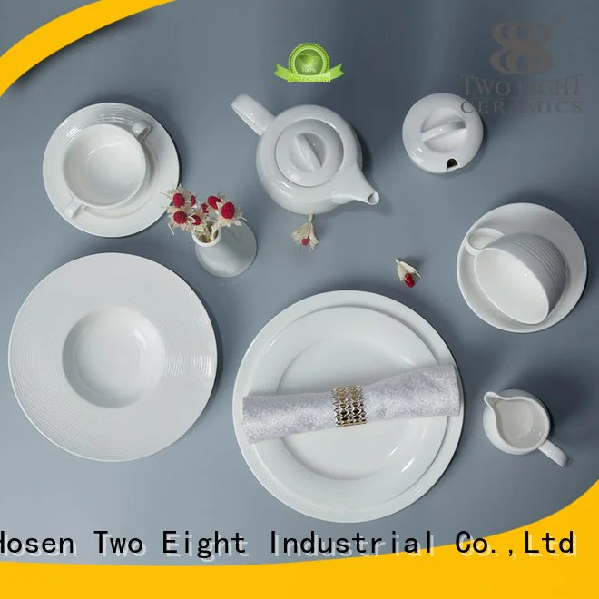 Two Eight surface elegant white porcelain tableware