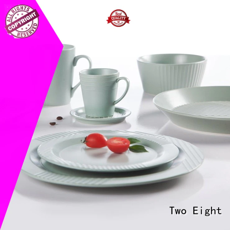 Two Eight elegant 16 piece porcelain dinnerware set series for bistro