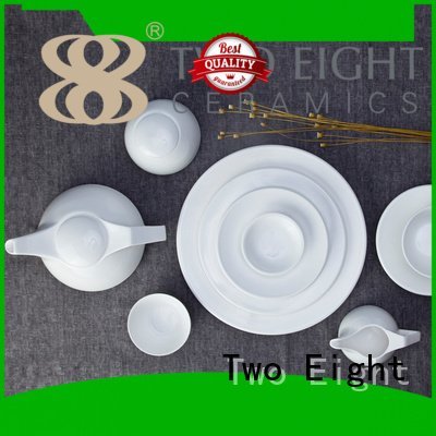 Two Eight square porcelain white porcelain tableware
