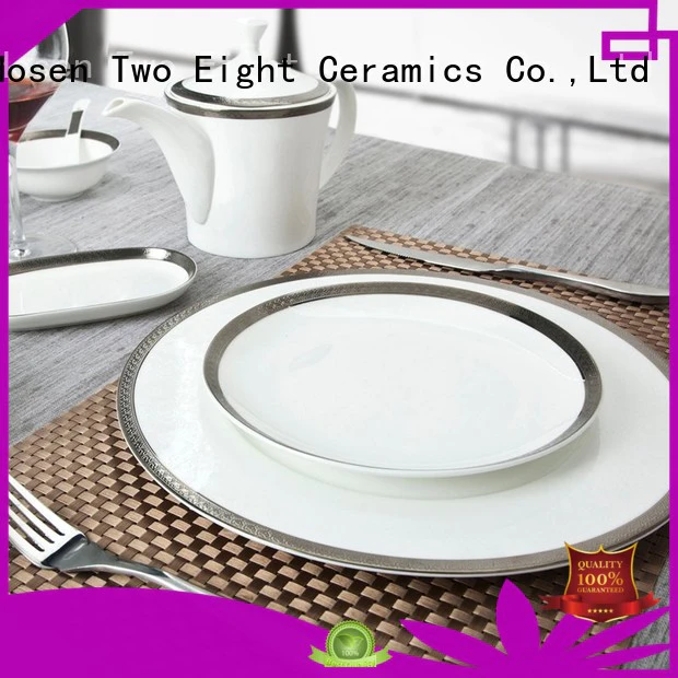 decal restaurant tableware grey for bistro Two Eight