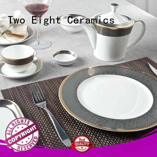 Quality Two Eight Brand fine white porcelain dinnerware round