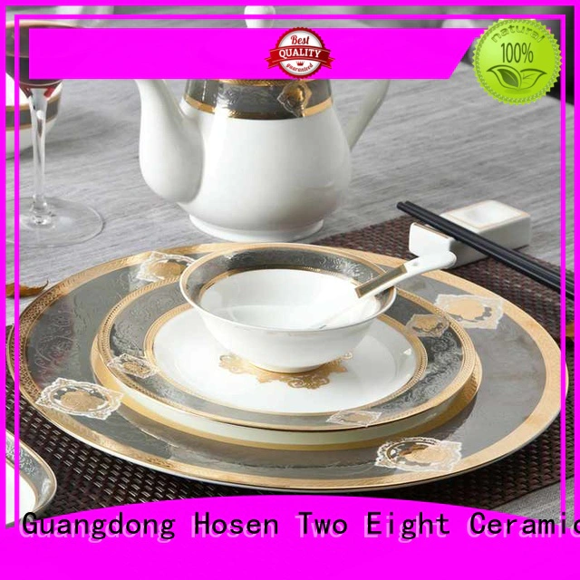 embossed best bone china manufacturer for restaurant Two Eight