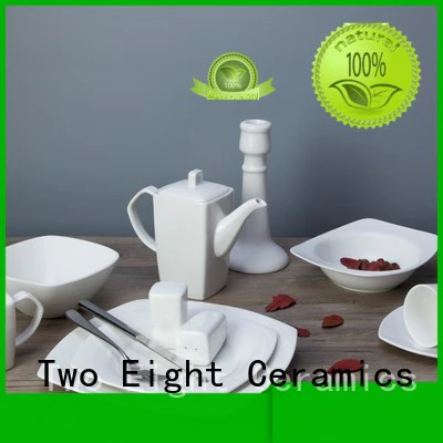 Two Eight smoothly cheap porcelain plates bulk for dinner