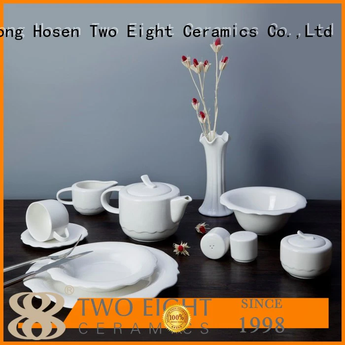 Two Eight white porcelain dinnerware factory for dinning room