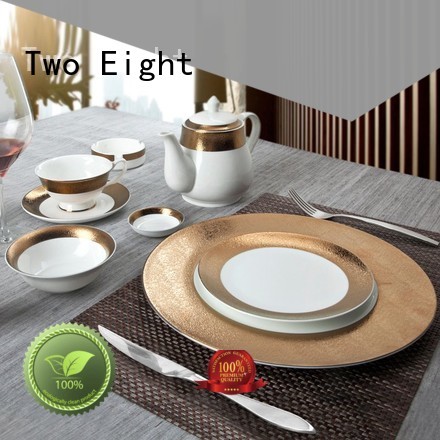 fine white porcelain dinnerware flat dark navy Warranty Two Eight