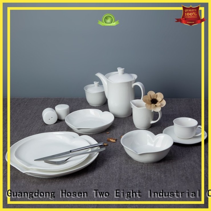 white porcelain tableware plate square two eight ceramics Two Eight Brand