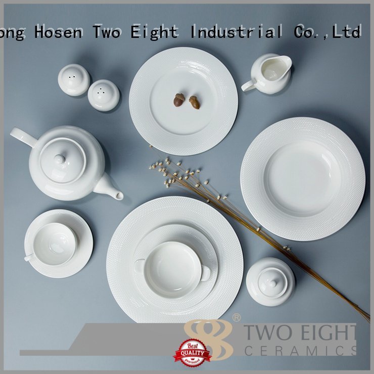 dish white porcelain tableware german Two Eight company
