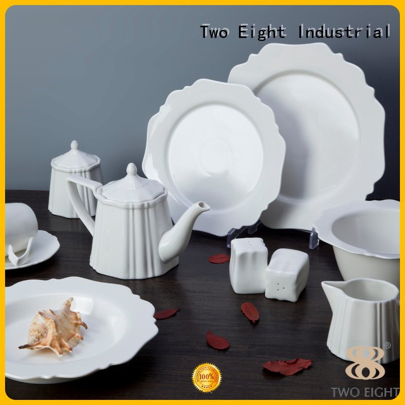 Two Eight Brand sample glaze plate white porcelain tableware