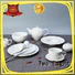 Two Eight sample white porcelain dinner plates manufacturer for bistro