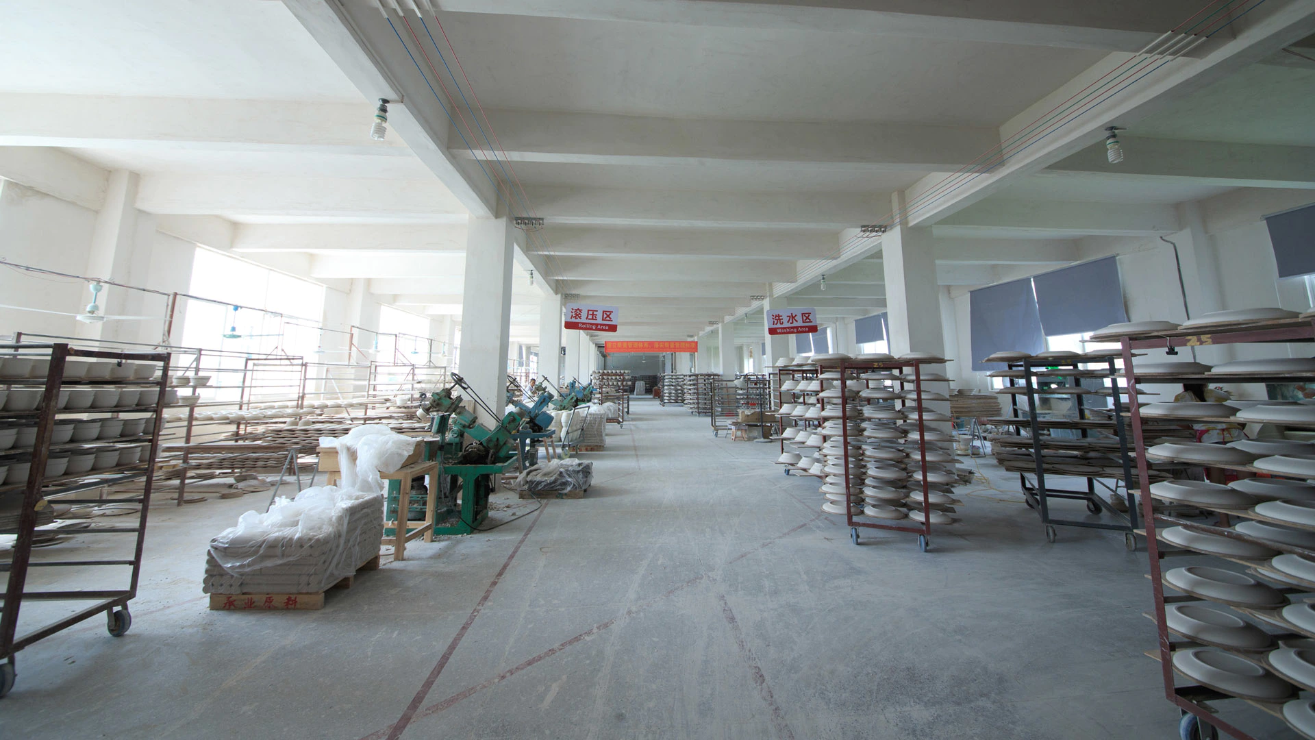The second floor of the Two Eight Ceramics Factory - Rolling Workshop