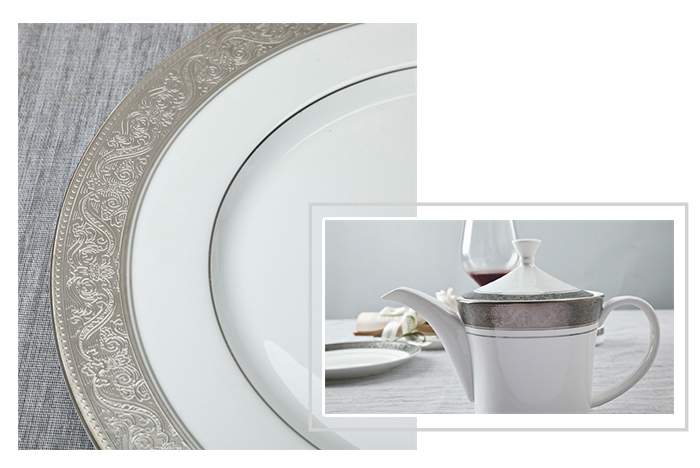 Hot italian fine white porcelain dinnerware decal Two Eight Brand