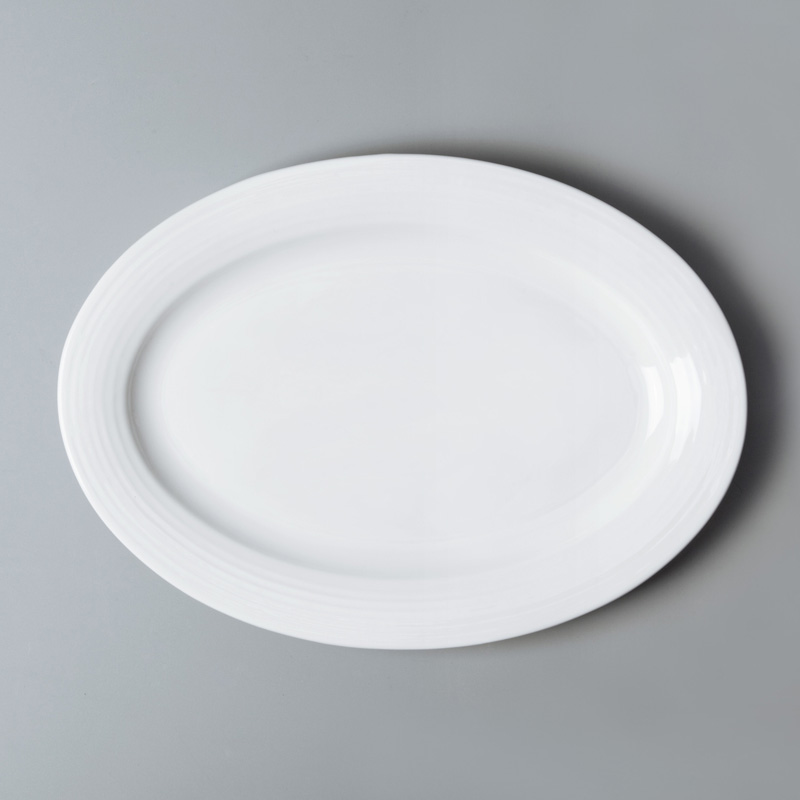 Two Eight round white porcelain dish set directly sale for home-5