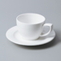 Two Eight Italian style white porcelain dinnerware sets series for bistro
