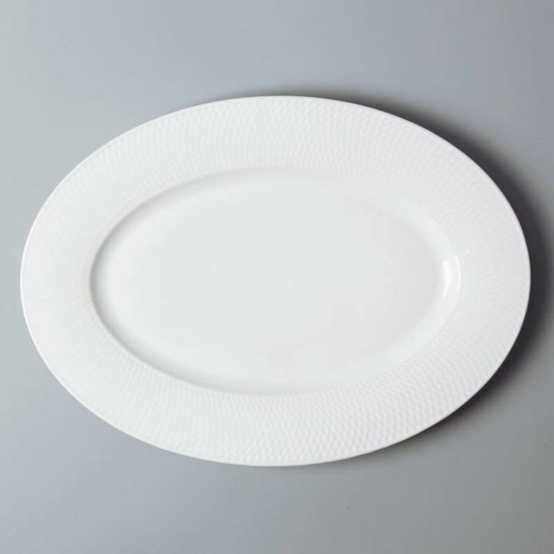 Two Eight bulk white porcelain platter customized for dinner-5
