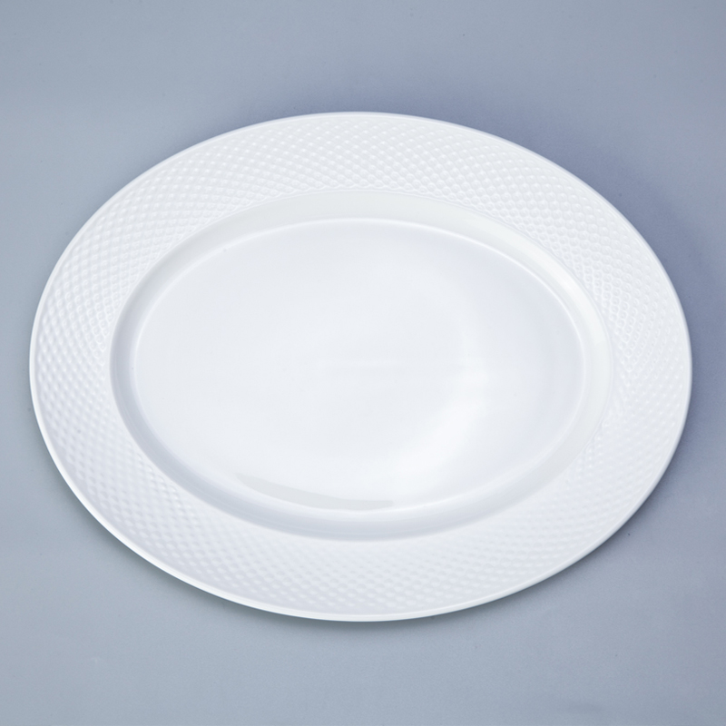 bulk everyday white porcelain dinnerware rim for hotel Two Eight-5
