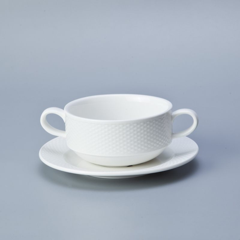 bulk everyday white porcelain dinnerware rim for hotel Two Eight-7