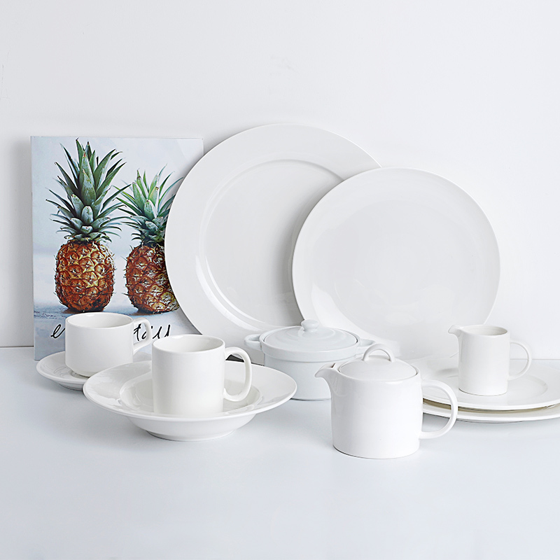 White Color Porcelain Dinnerware Sets - TW01