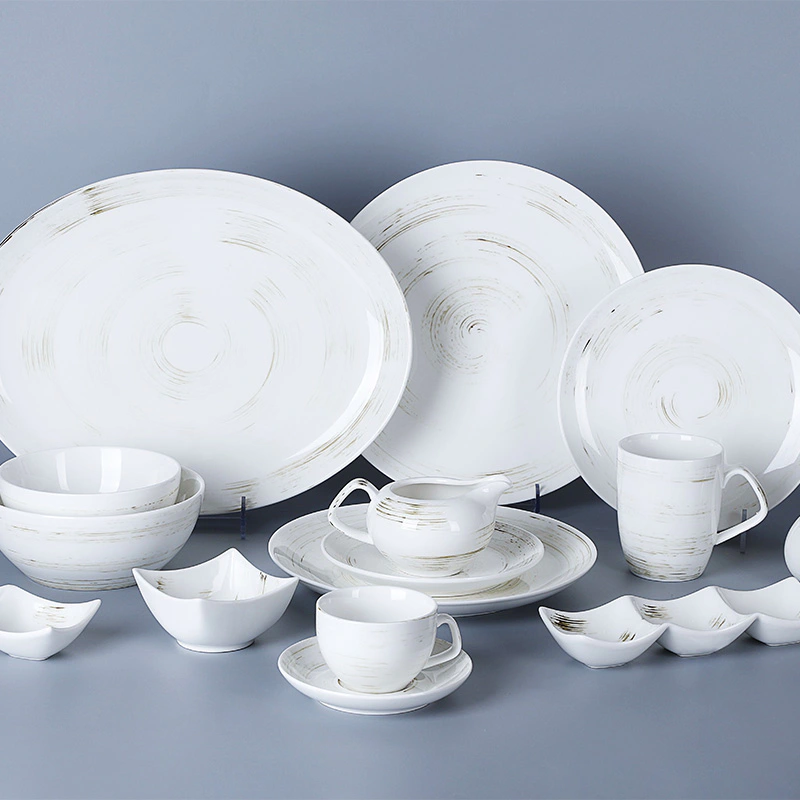 Time Imprint Collection (White)- 2021 Color Glazed Dinnerware for Hotel, Restaurant and Cafe