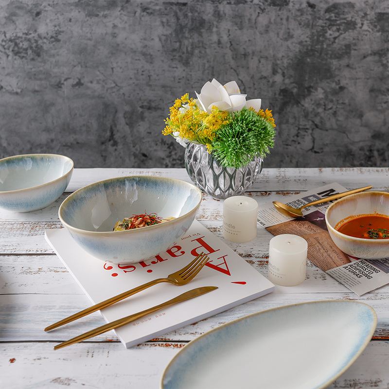 Misty Blue Collection - 2021 Color Glazed Dinnerware for Hotel