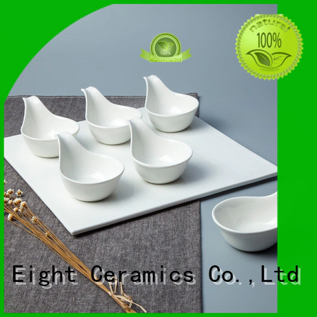 Two Eight Vietnamese plain white porcelain tea cups factory for restaurant