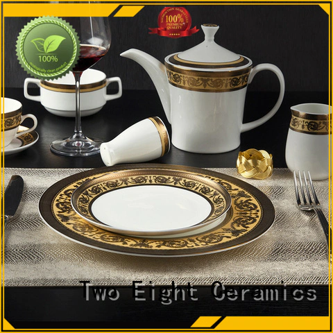 Two Eight embossed fine porcelain china supplier for home